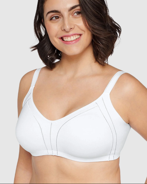 Naturana - Side Smoothing Wire Free Minimiser Bra- White - 5632