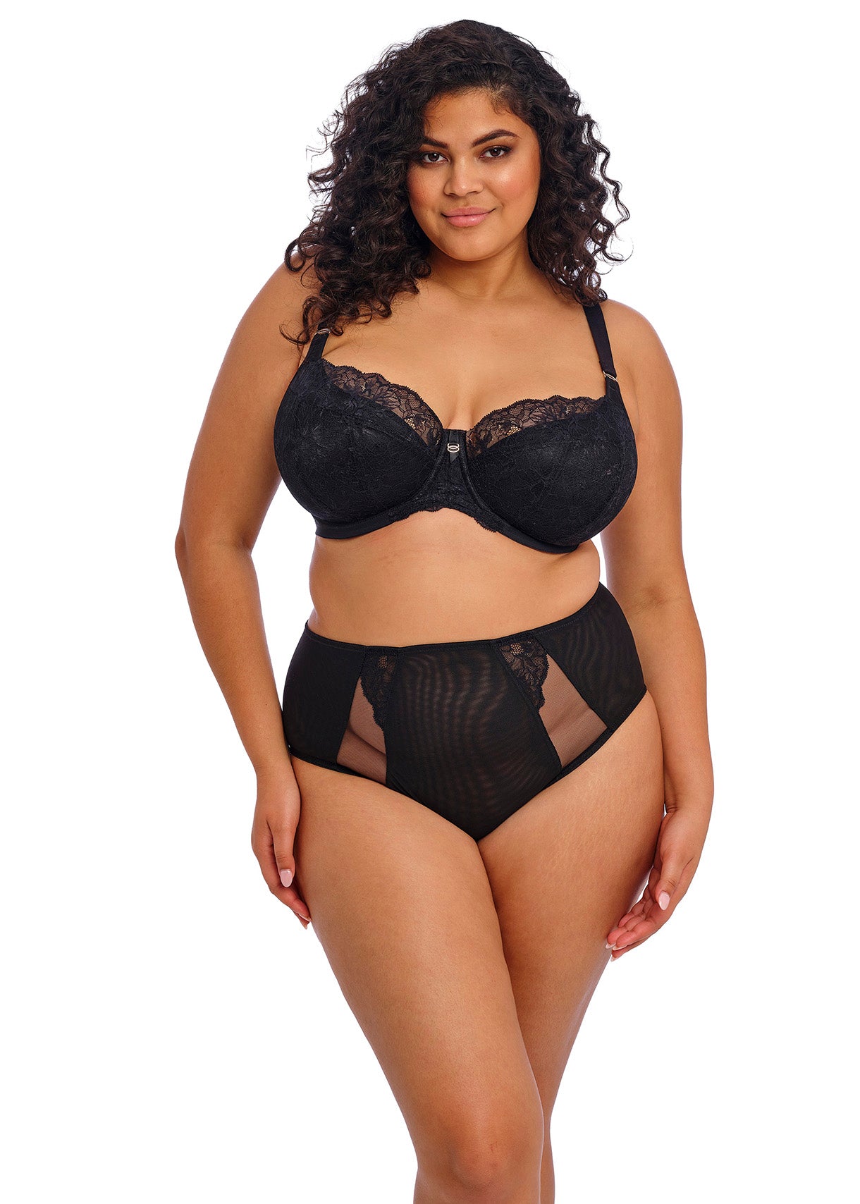 Elomi - Brianna Black U/W Padded Half Cup Bra - EL8081