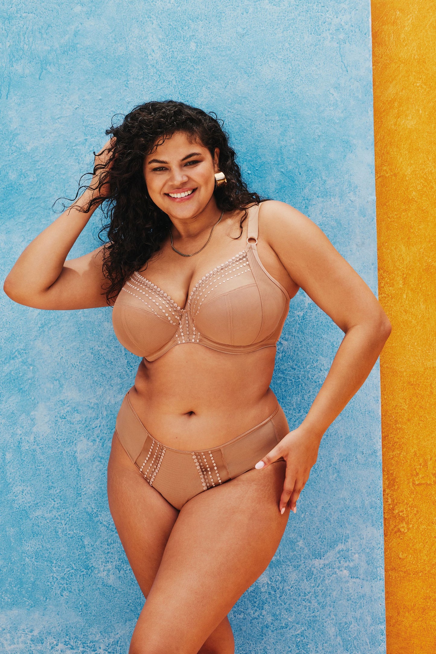 Elomi - Matilda Plunge Bra - Cafe Au Lait - EL8900